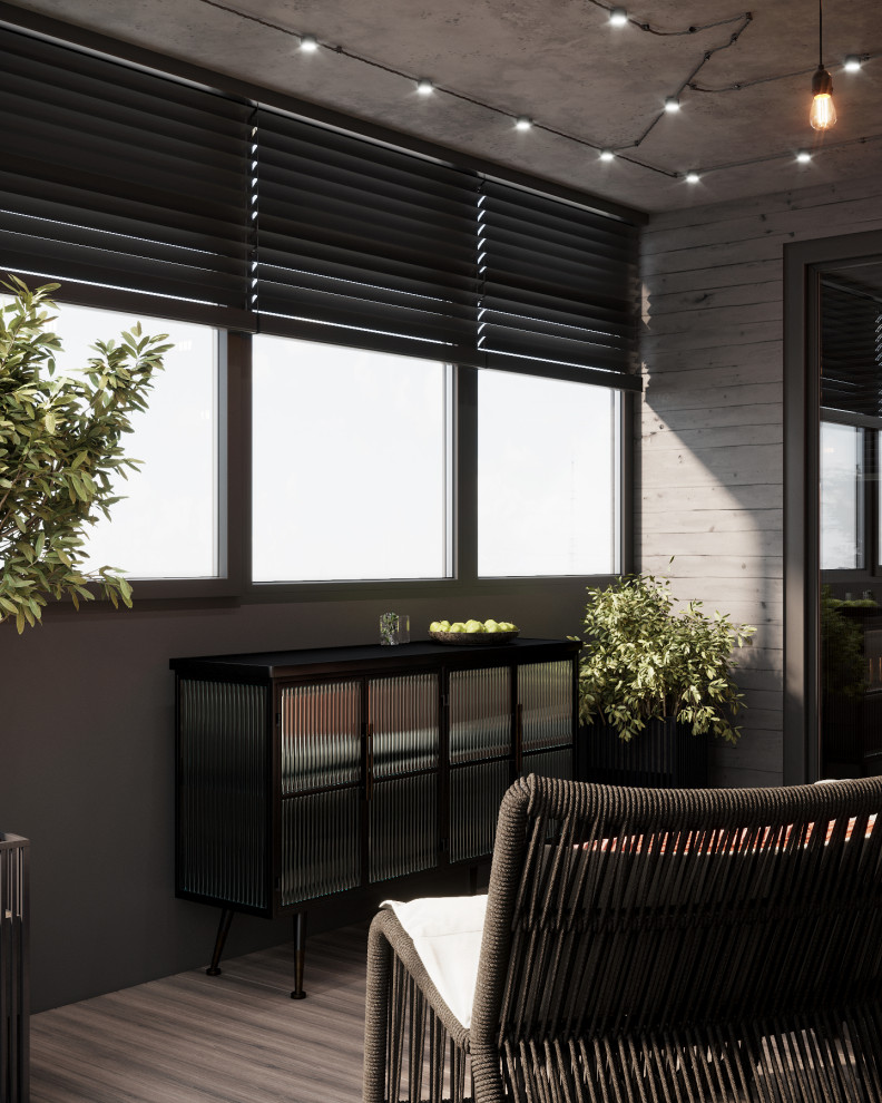 Монохромная квартира с террасой.