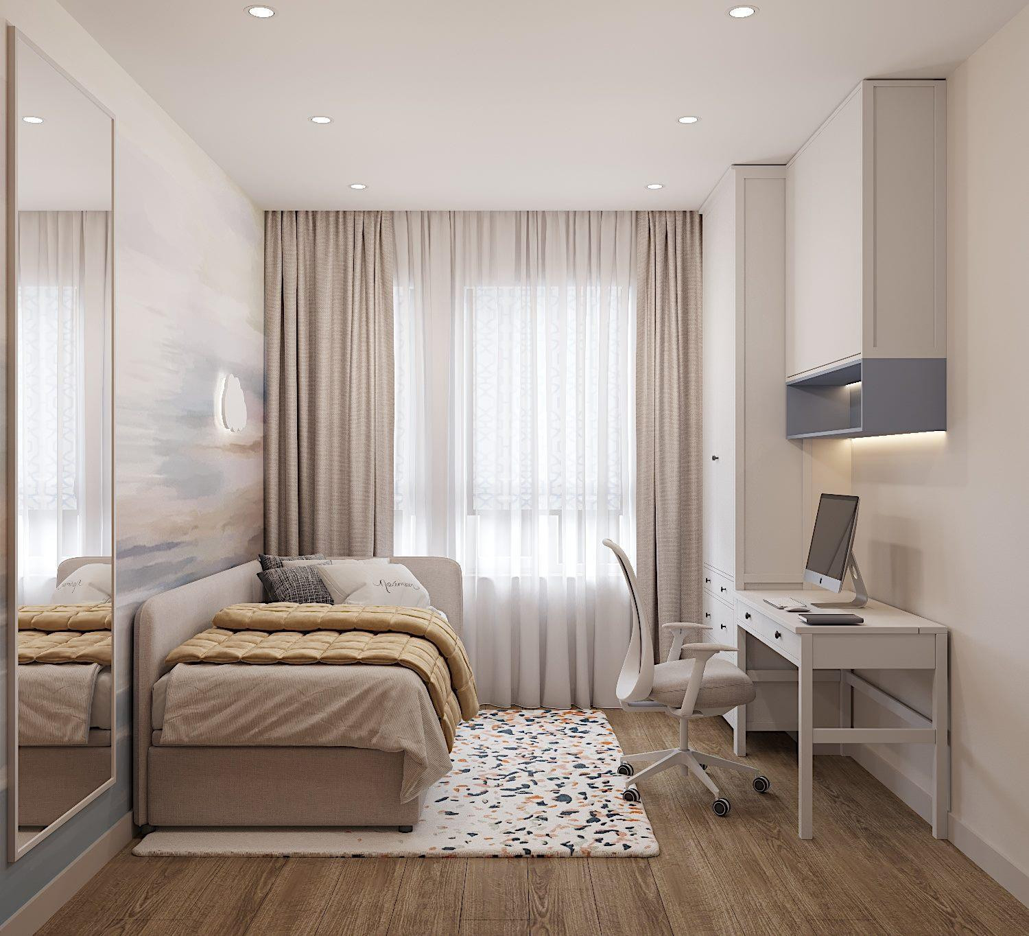 Яркая эклектичная квартира 85м2 в Новороссийске