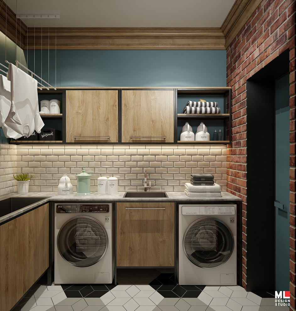 Интерьер трехэтажного дома. Цокольный этаж.