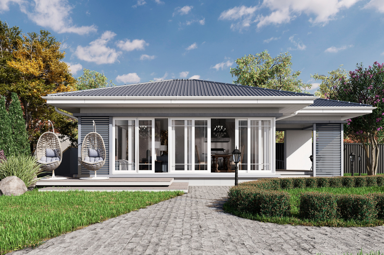 Обложка проекта: Беседка в светлых тонах.