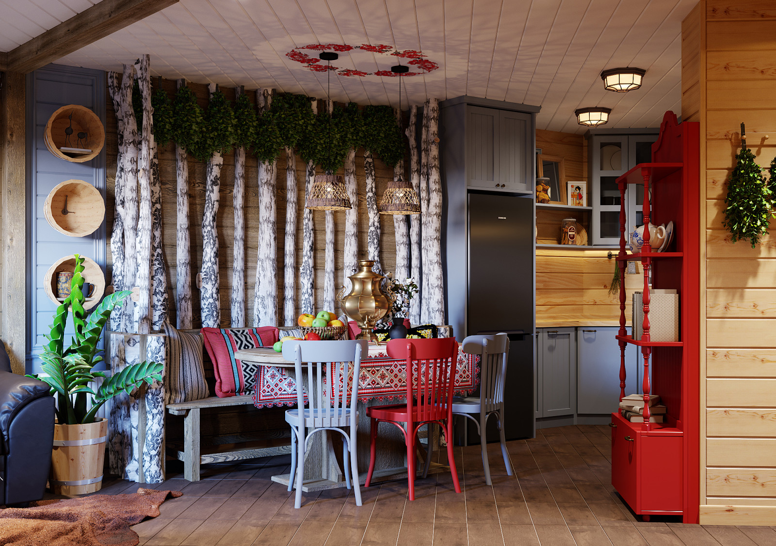 Баня с русскими мотивами