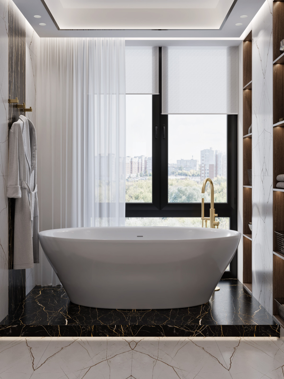 Интерьер в стиле ар-деко в ЖК Пресня Сити