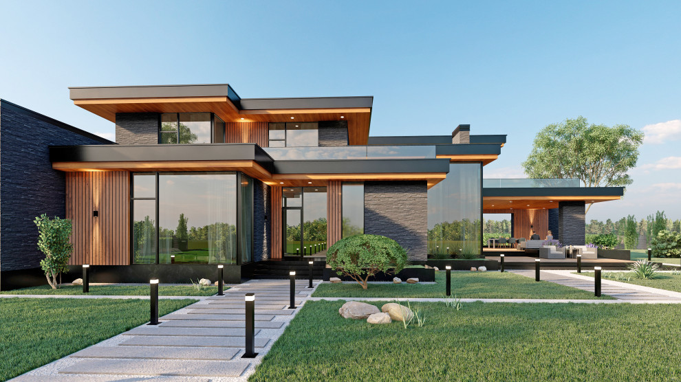 Дом 400 м2 (дневной вид)