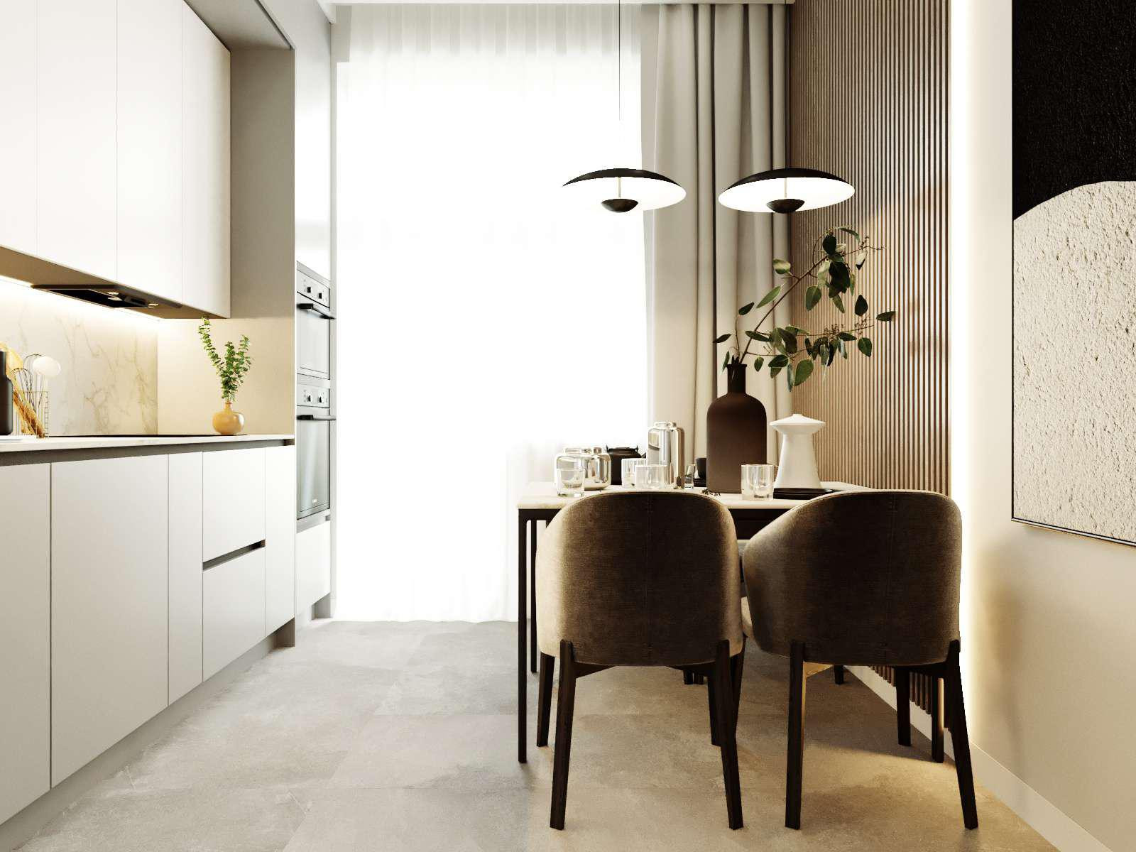 Дизайн-проект  квартира в ЖК «Живописный» 56 м²