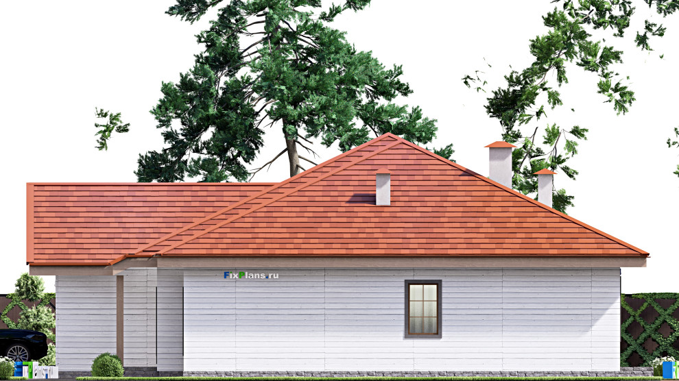 Проект одноэтажного дома 17х17м S200м2 F-16343