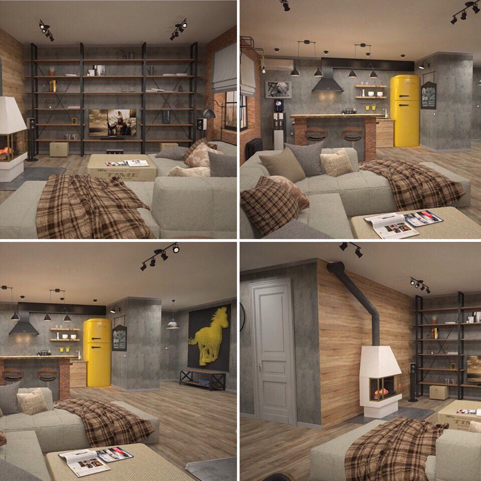 Обложка проекта: квартира в стиле лофт