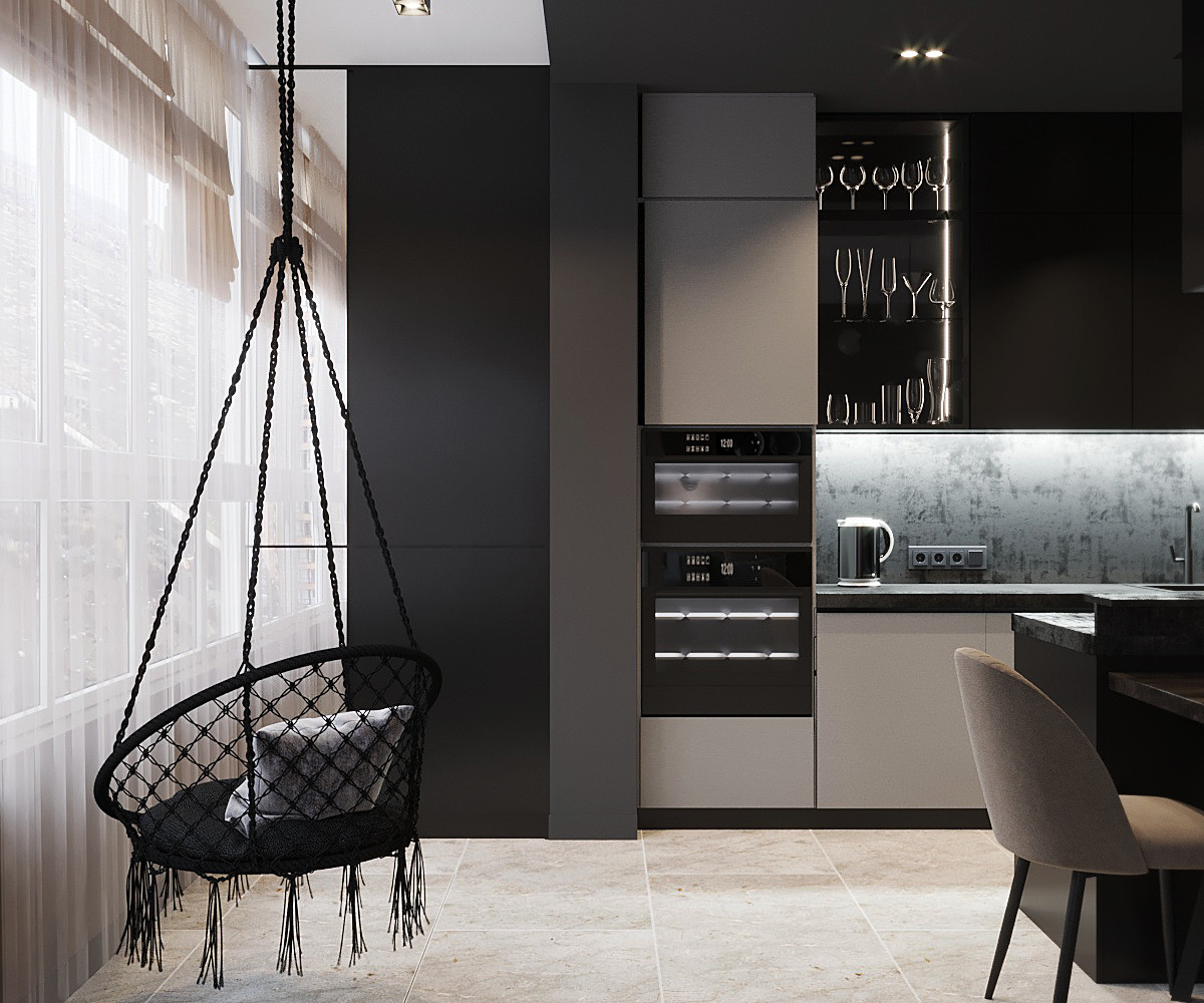 Кухня-гостиная в ЖК Достояние