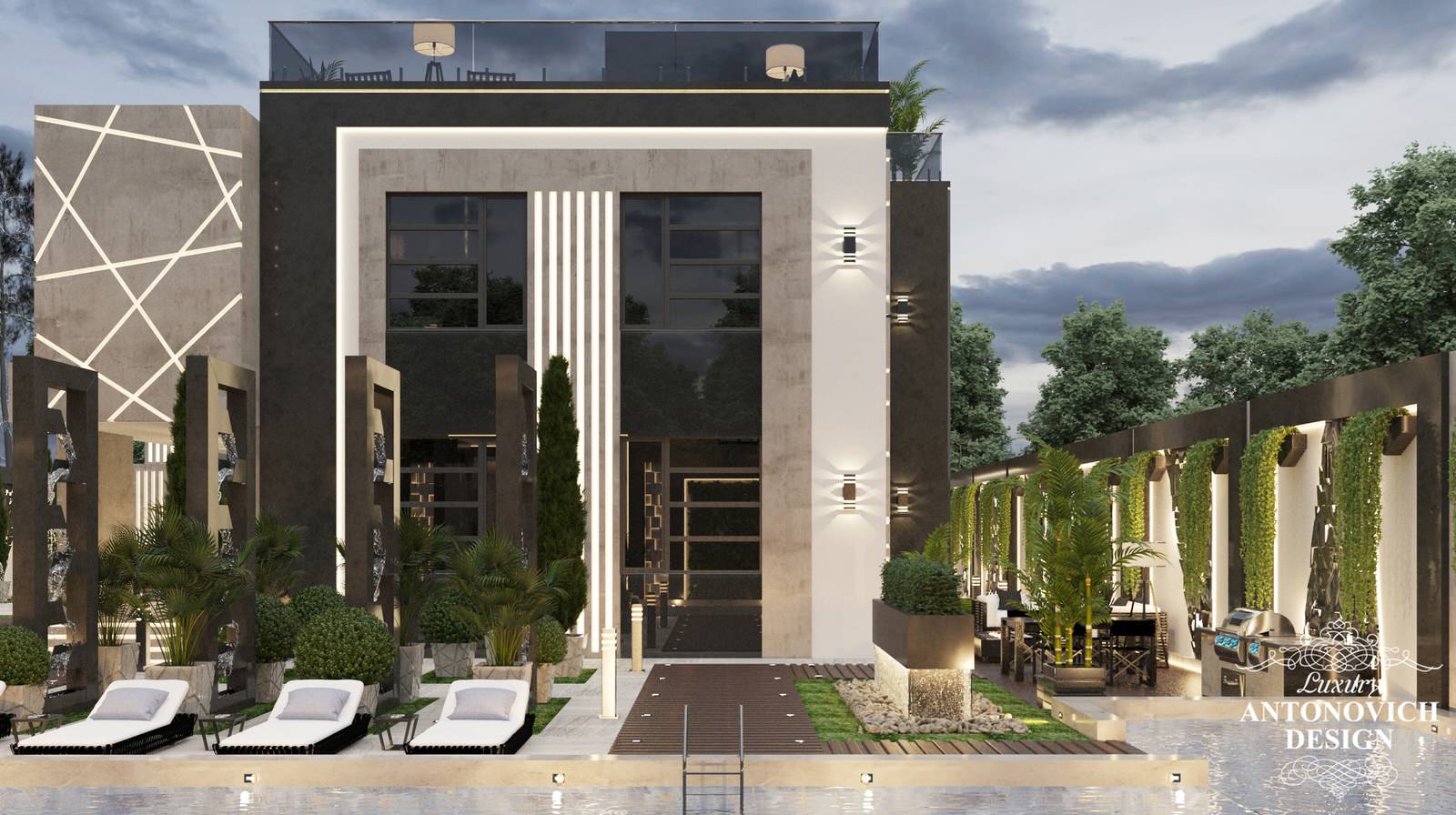 Дизайн-проект экстерьера современного дома