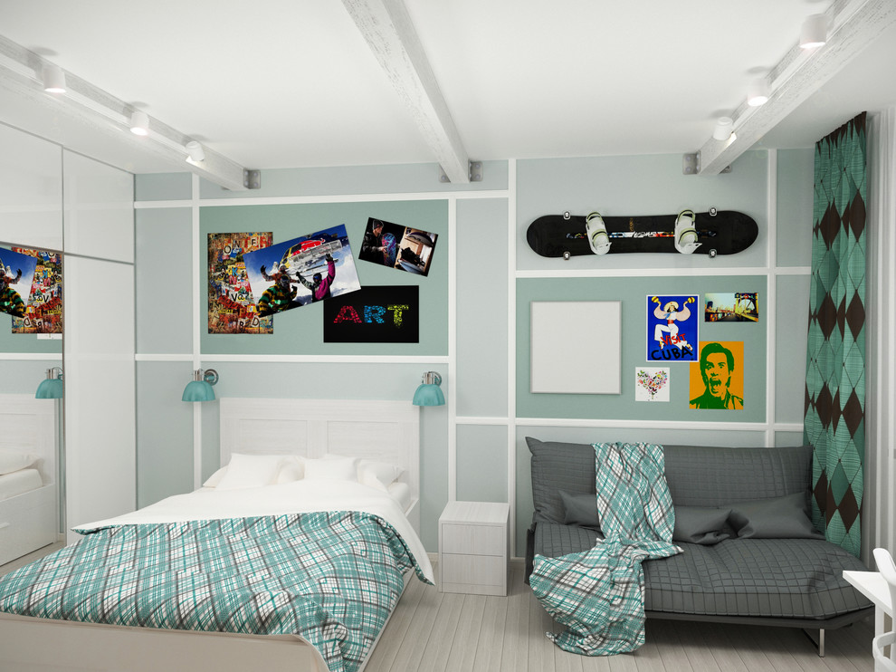 Квартира в стиле домашний лофт для семьи. Коммунарка, Московская обл.