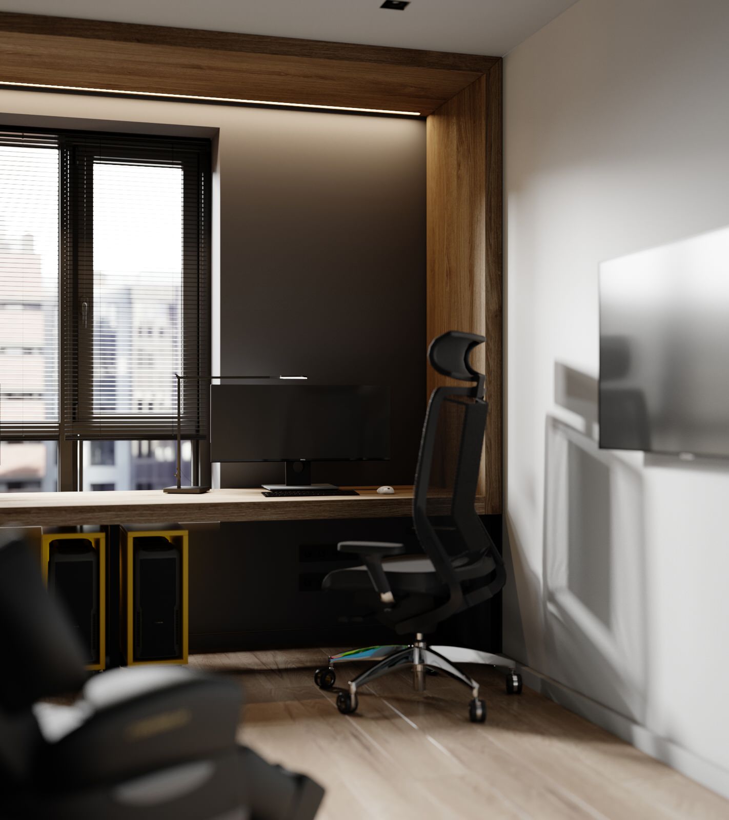 Интерьер рабочего места в кабинете