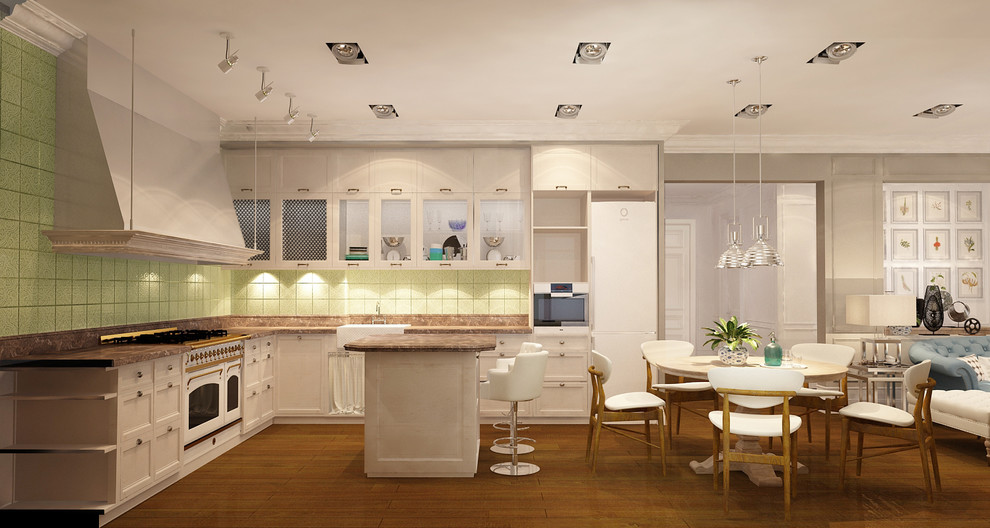 Обложка проекта: Гостинная ,кухня частного дома