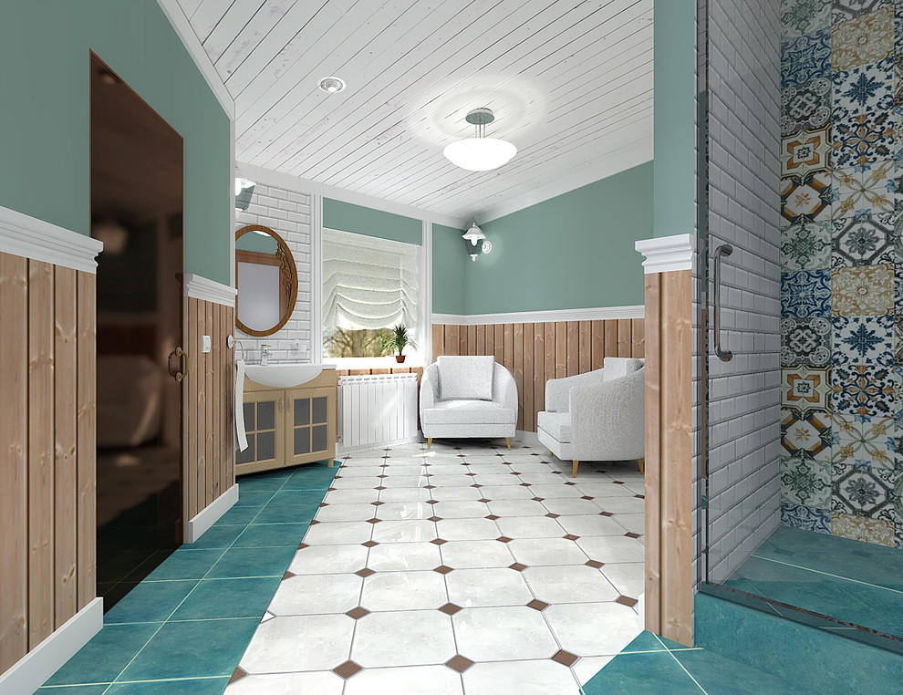 Обложка проекта: Ванная с зоной сауны "Прованс"