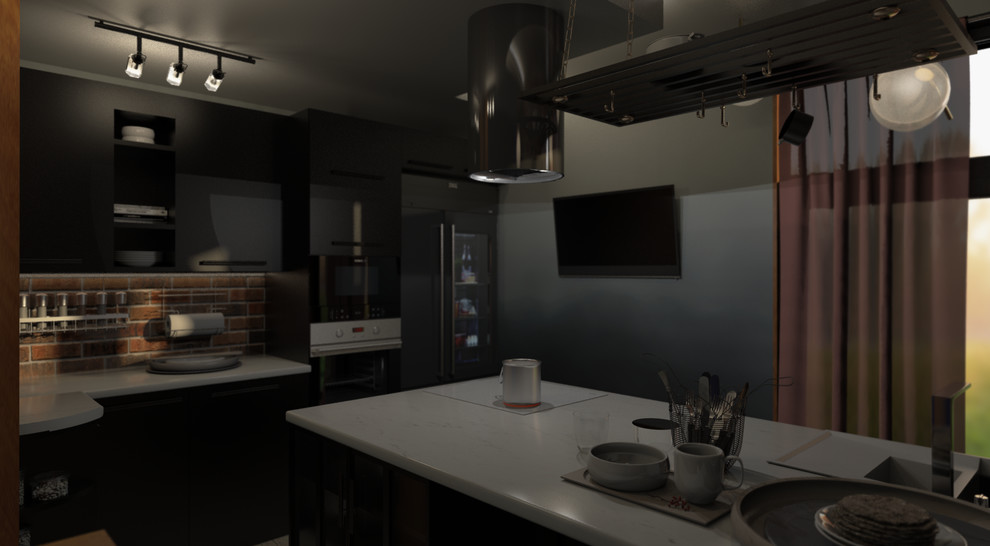 Обложка проекта: Кухня для семьи в загородном доме.