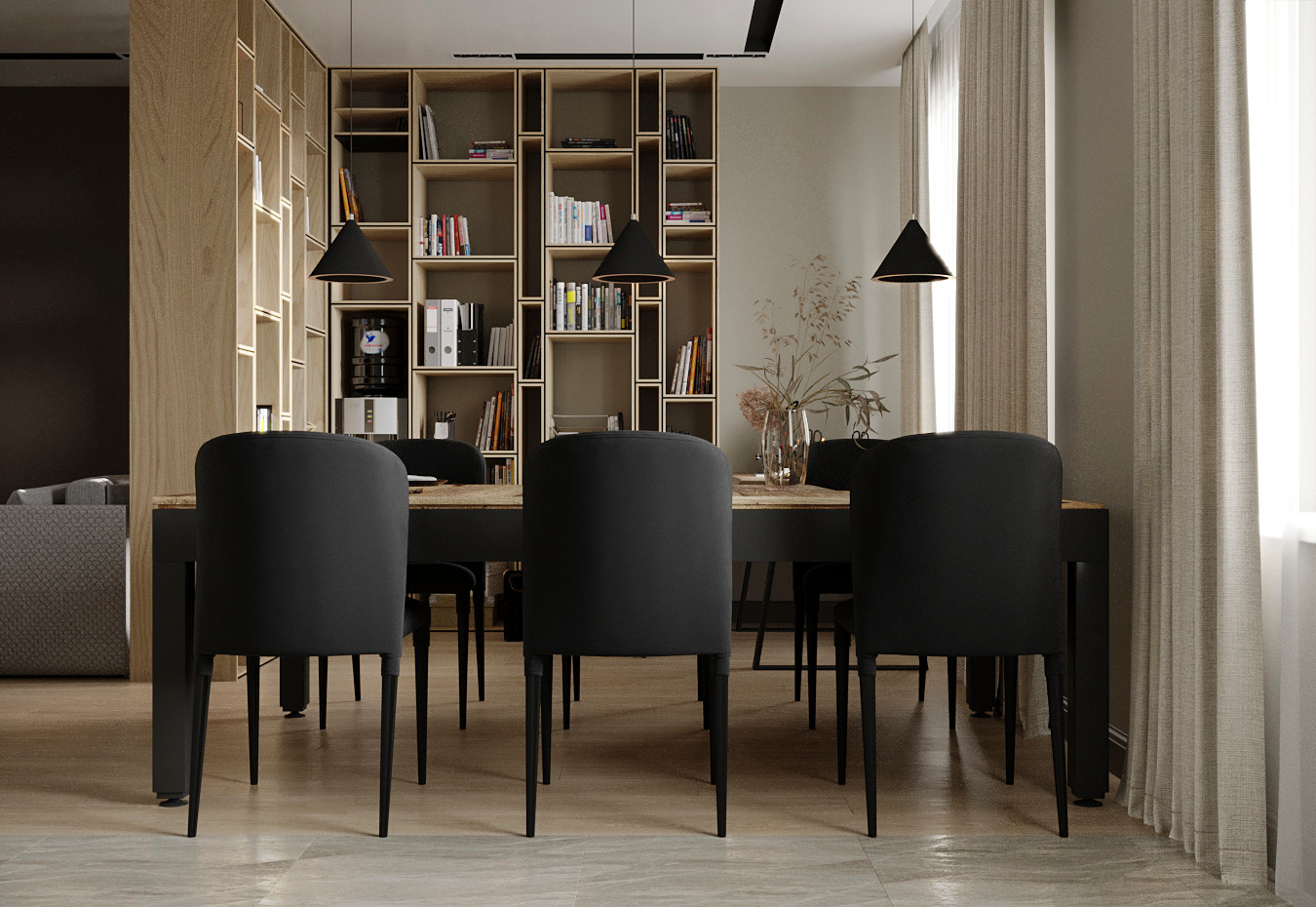 Обложка проекта: СОВМЕЩЕННАЯ КУХНЯ С БИЛЬЯРДНЫМ СТОЛОМ