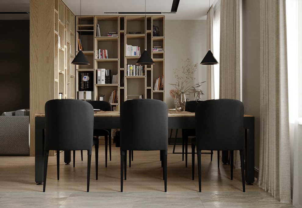 Обложка проекта: СОВМЕЩЕННАЯ КУХНЯ С БИЛЬЯРДНЫМ СТОЛОМ