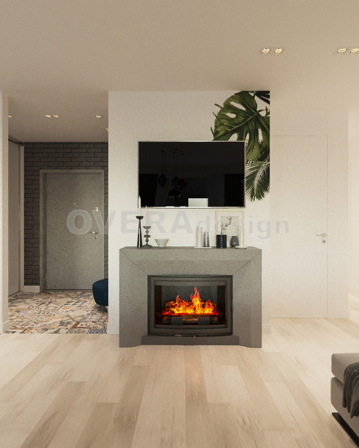 Проект 3х комнатной квартиры в стиле фьюжн