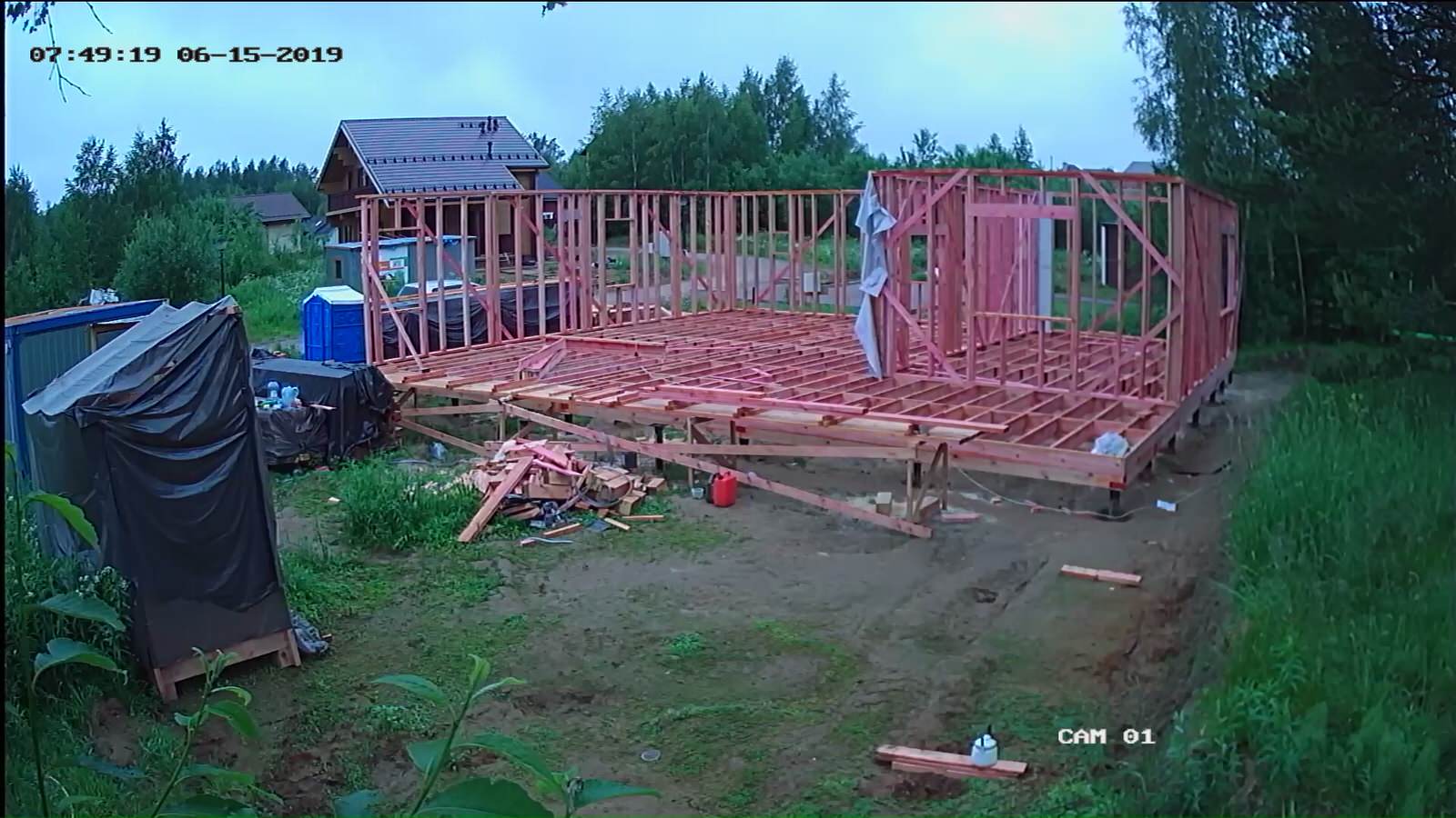 Одноэтажный загородный дом