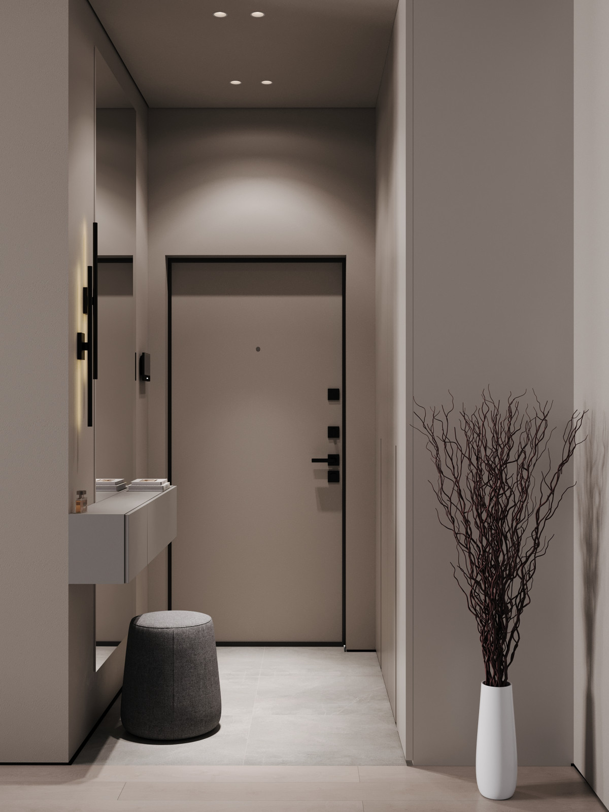 Обложка проекта: ЖК ID-Kudrovo, лаконичный интерьер в концепции минимализм