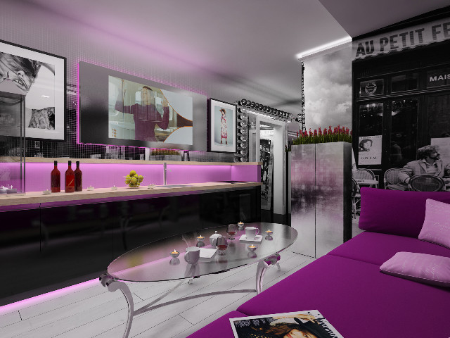 3D проект 1а комнатная квартира "Химки"