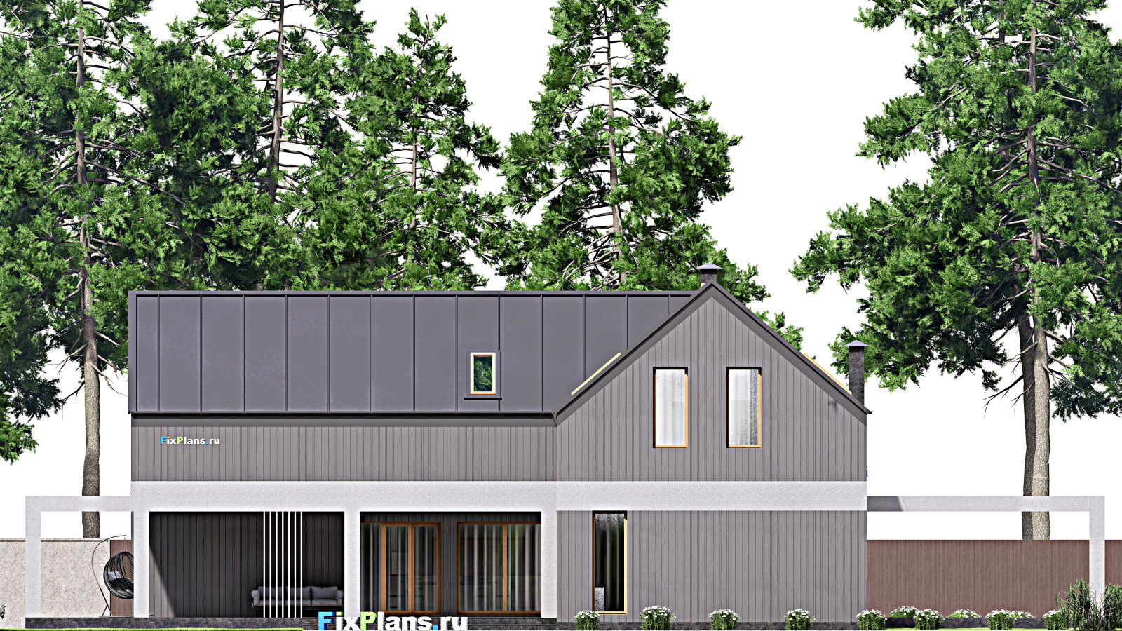 Проект дома с мансардой 16х28 м S410м2 F-16514