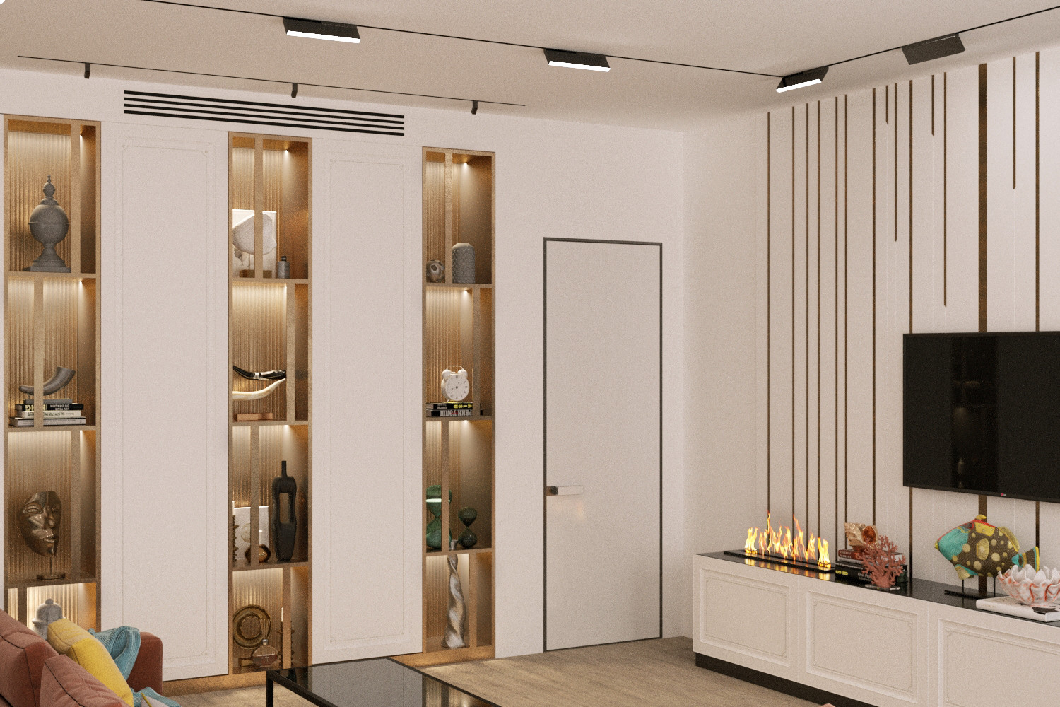 Кухня-гостиная ЖК Родной город проект "Солнечное конфетти"