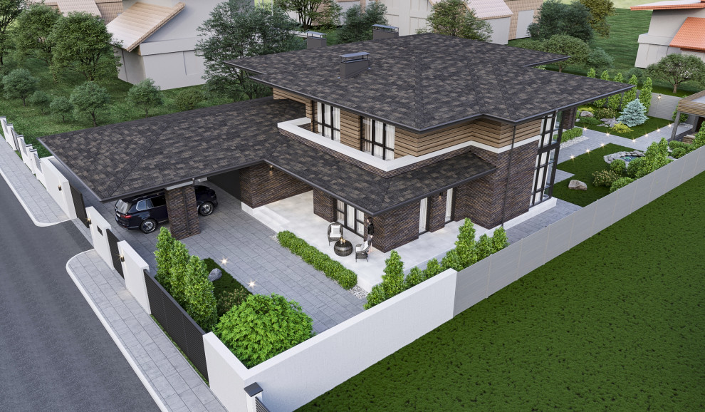 Проект дома в стиле прерий (Райта)