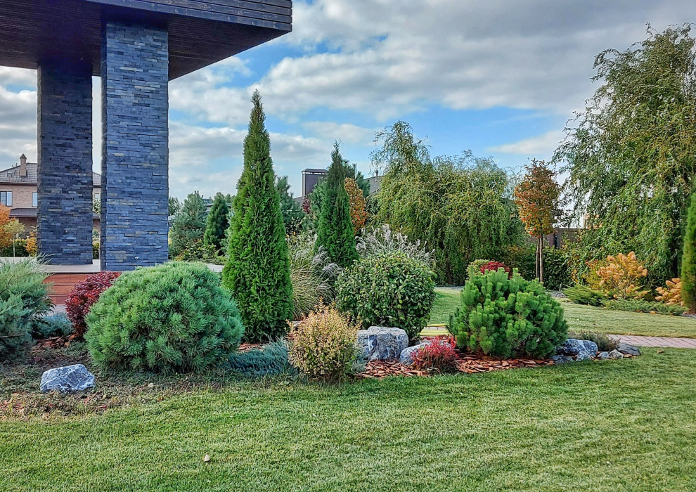 Ландшафтный дизайн-проект участка в пейзажном стиле.