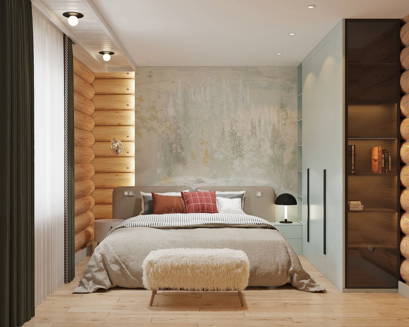 Дизайн проект дома из рубленного бревна