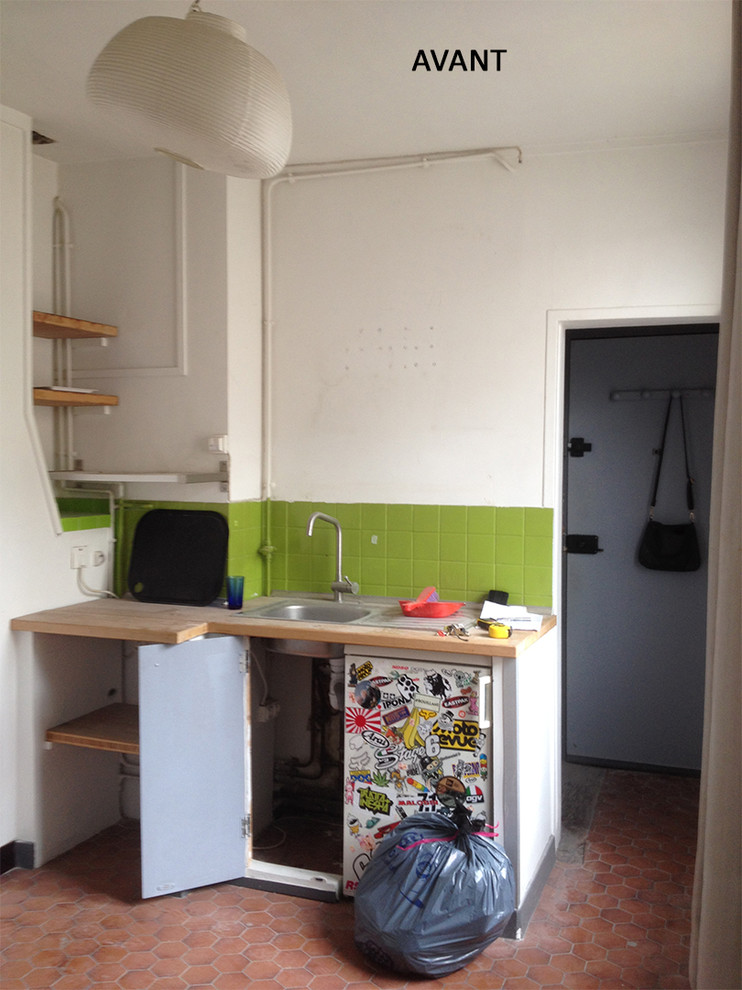 До и после: Маленькая студия в Париже в доме XIX века