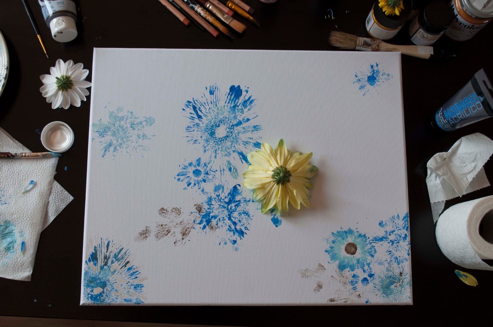 DIY: Рисуем картины бутонами цветов