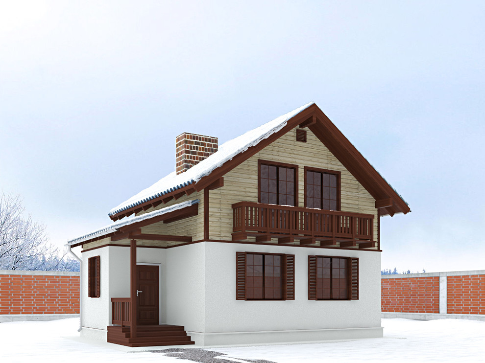 Обложка проекта: 3D визуализация экстерьера(частный дом 130 кв.м.)