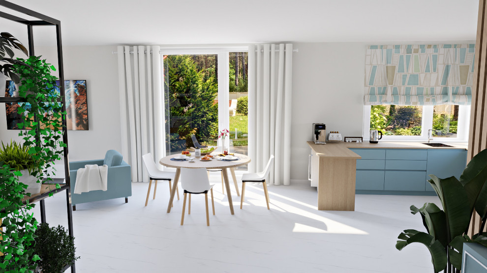 Столовая - кухня, дневное освещение