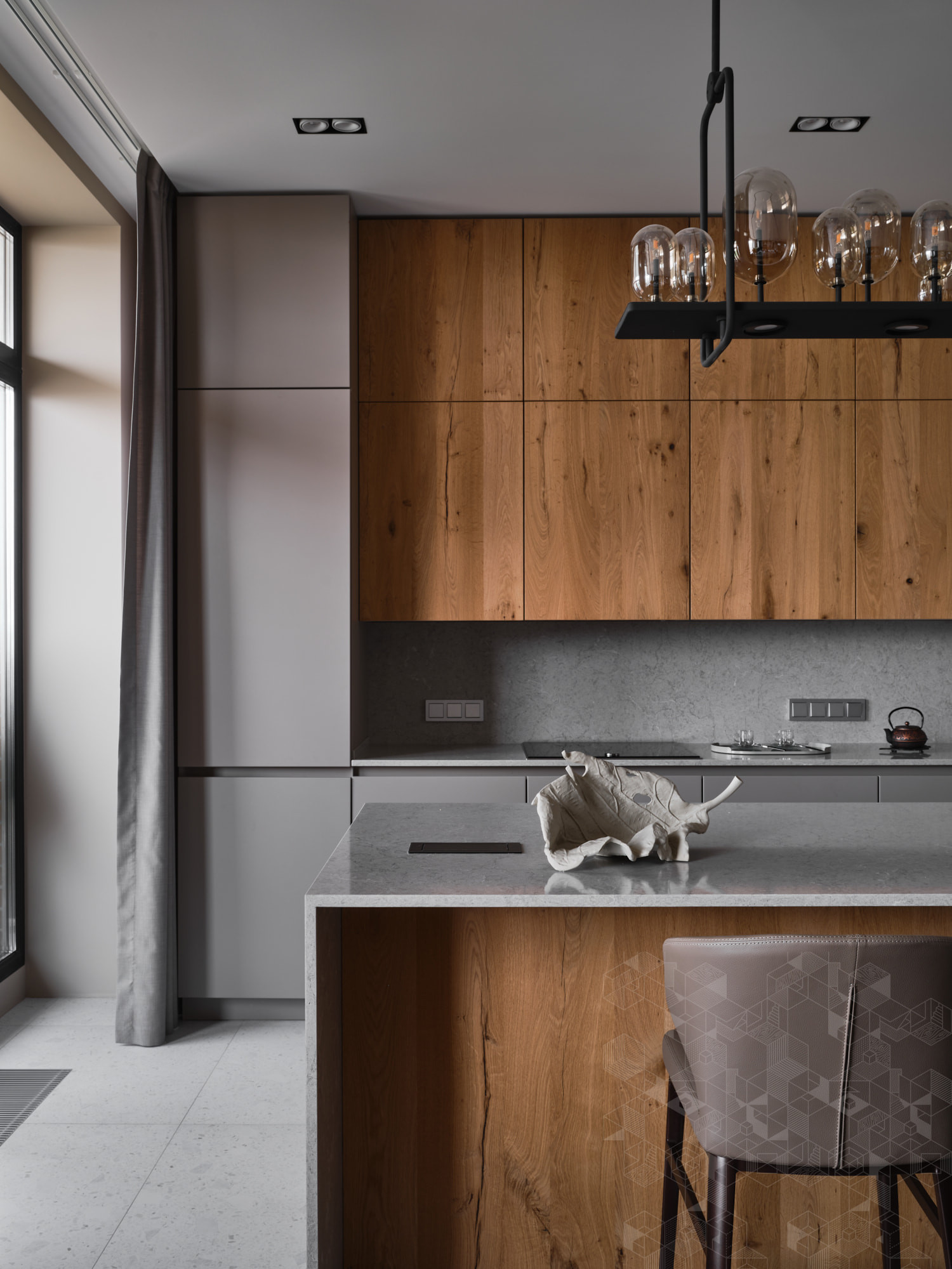 Проект недели: Спокойная кухня-гостиная в «природной» гамме