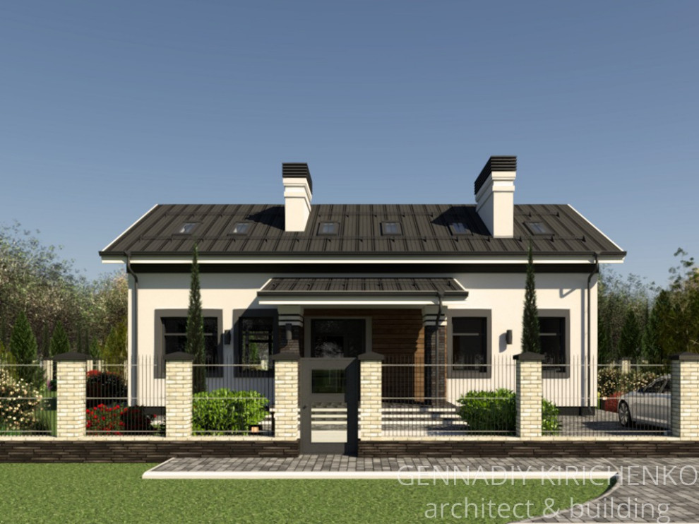 Проект двухэтажного дома с мансардой в КП "Царицинская усадьба".