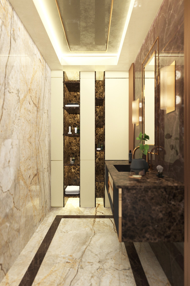 Villa sul mare con la vista Vesuvio