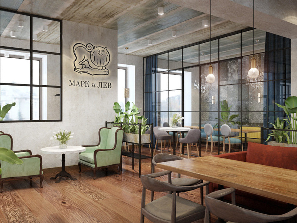 Обложка проекта: 3D-концепт, ресторан "Марк и Лев"