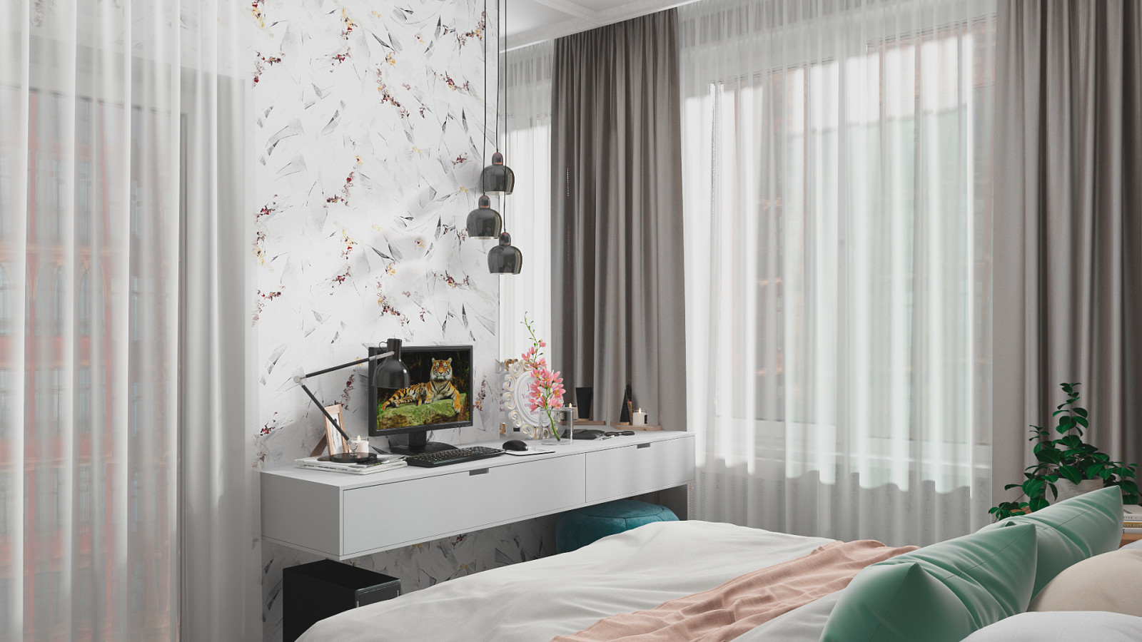 спальня для молодой пары