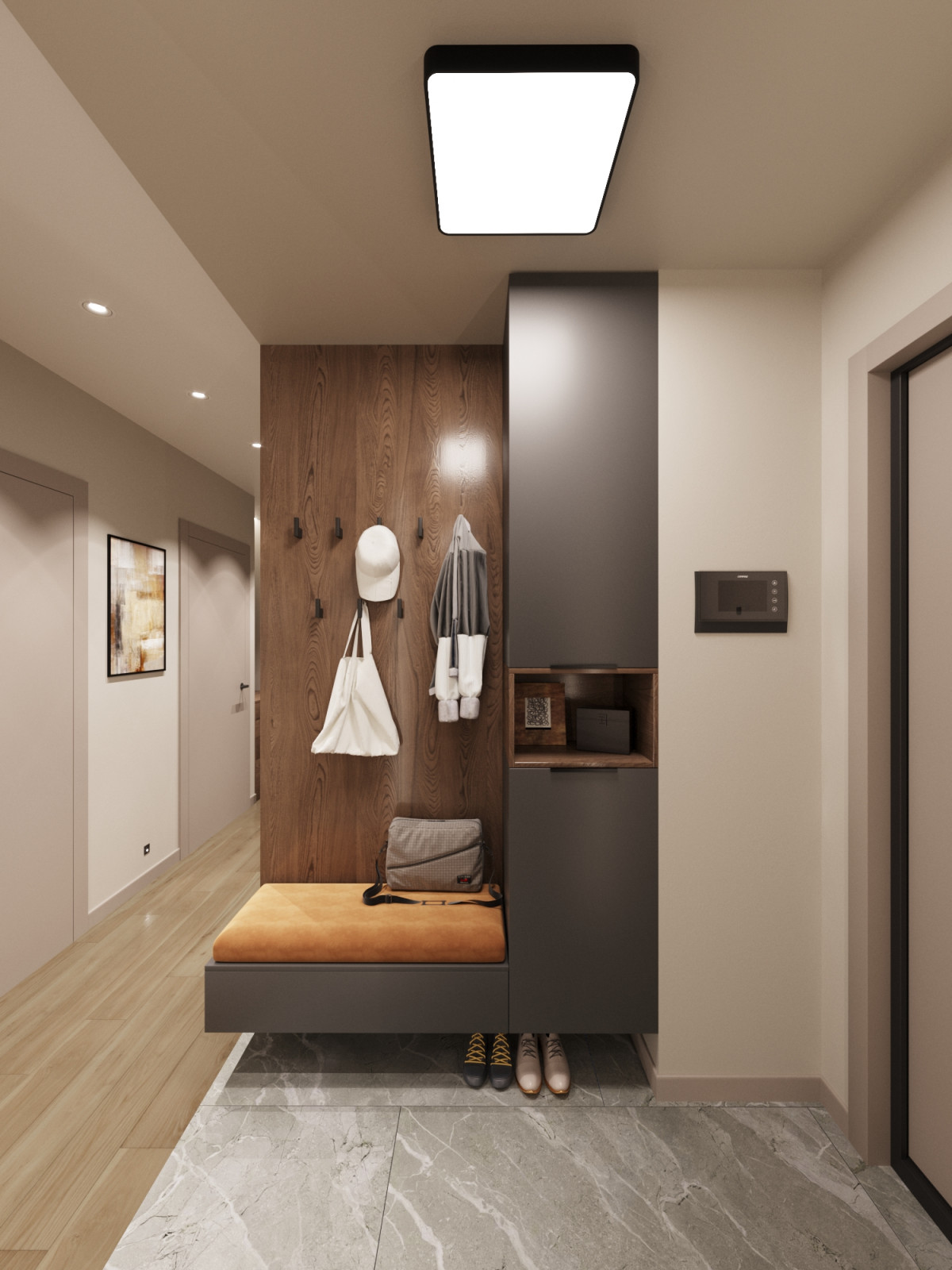 Дизайн-проект 4х комнатной квартиры 81 м2 для многодетной семьи