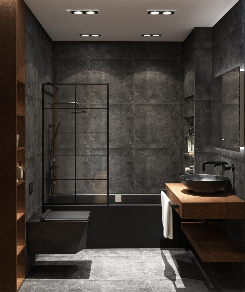 Квартира в стиле лофт с яркими акцентами