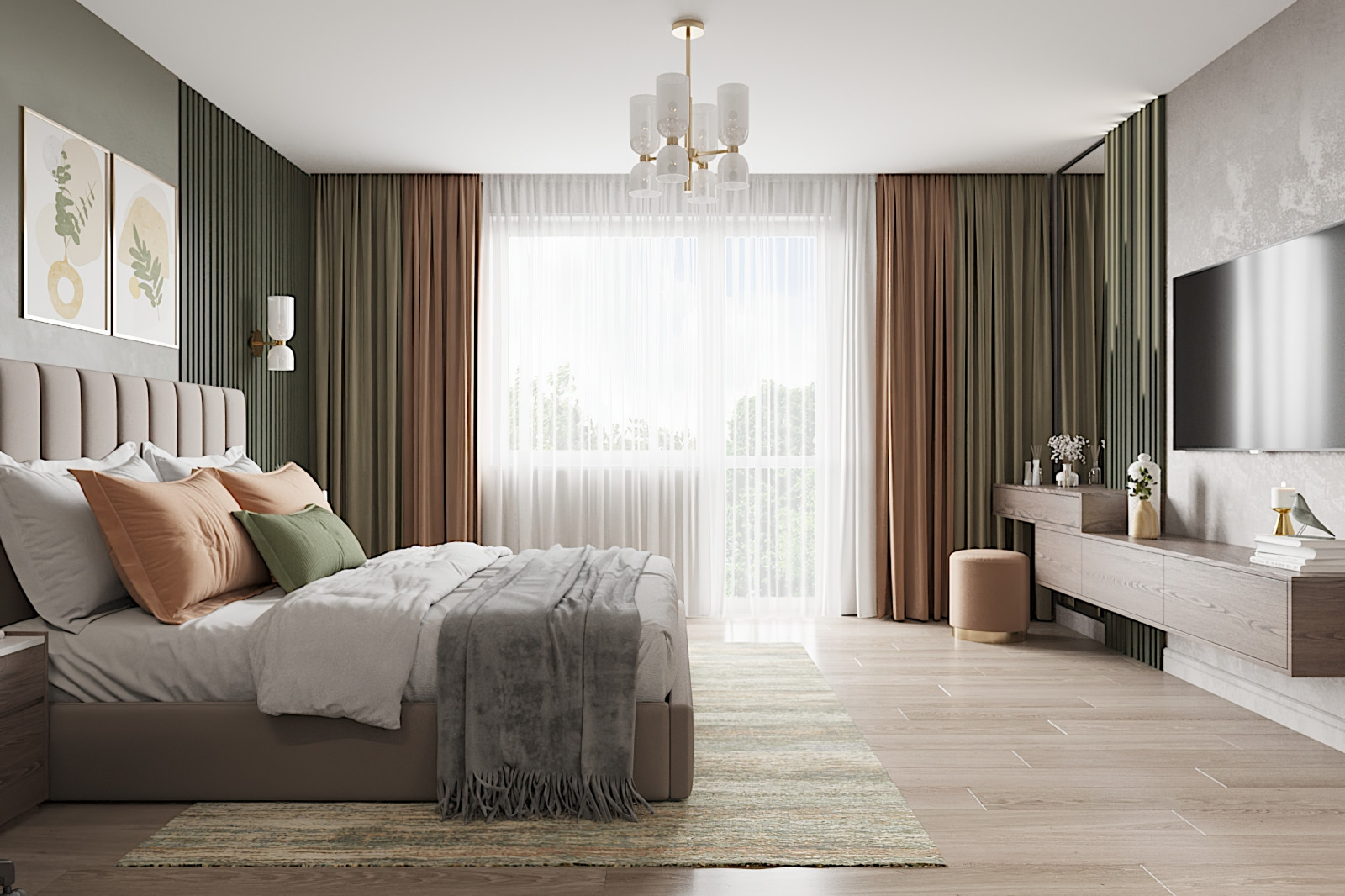 "КВАРТИРА В СИНЕ-ЗЕЛЁНЫХ ТОНАХ"