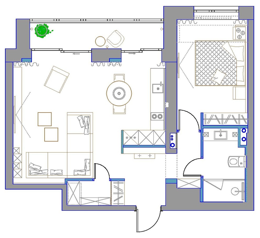 Есть решение: Как скрыть кухню, объединенную с гостиной