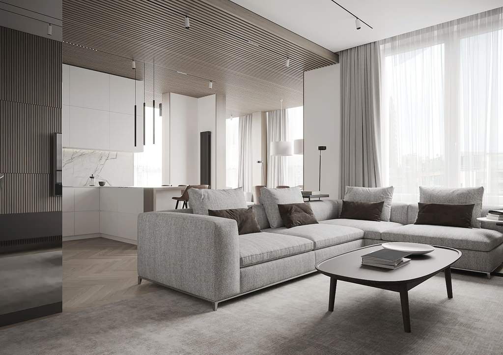 Обложка проекта: Квартира в современном стиле, ЖК «Duderhof Club», 146 кв.м.