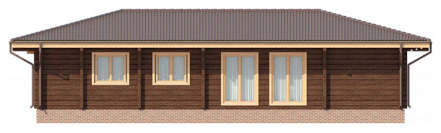 Одноэтажный дом из клееного бруса | Пегас 236