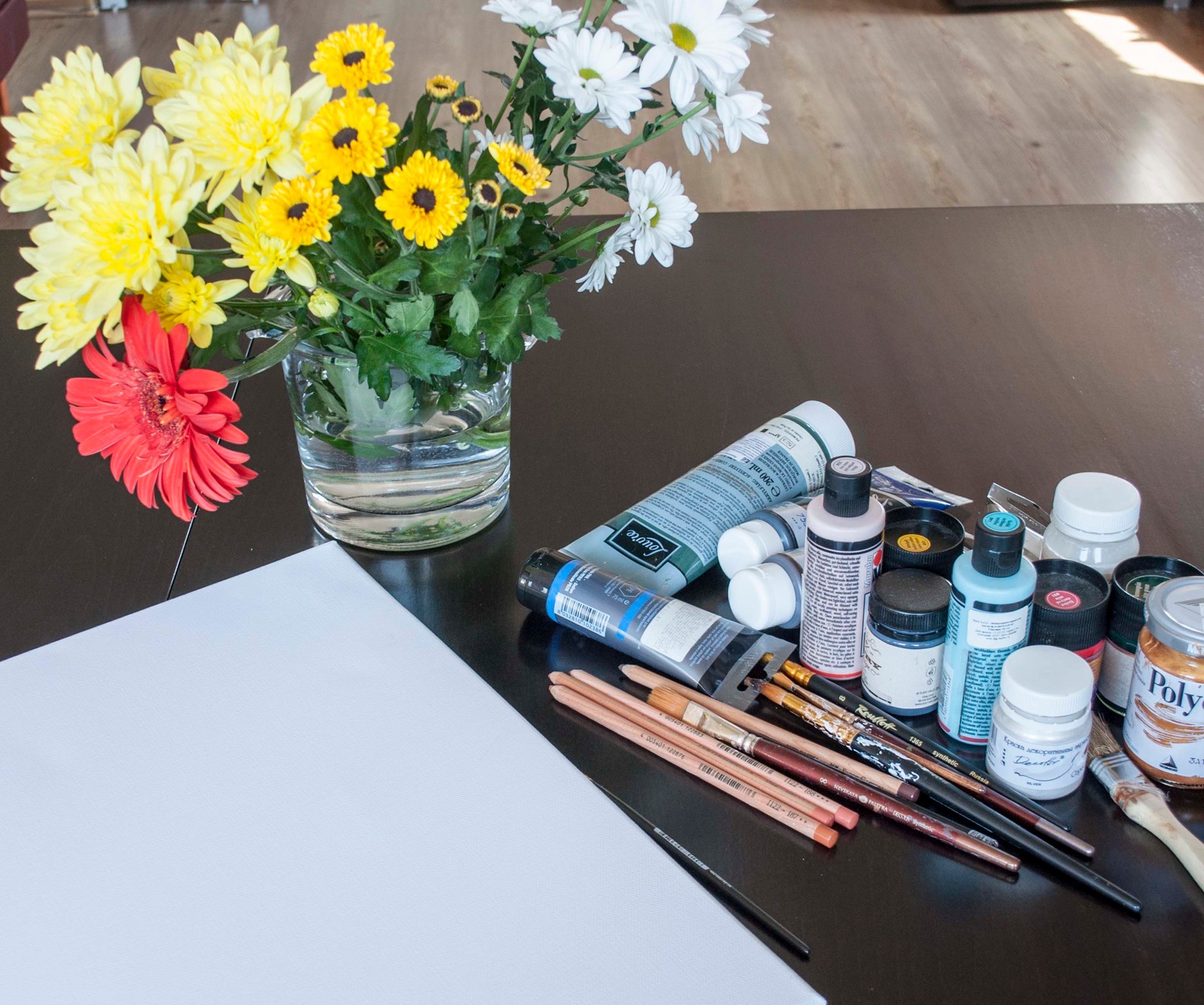 DIY: Рисуем картины бутонами цветов