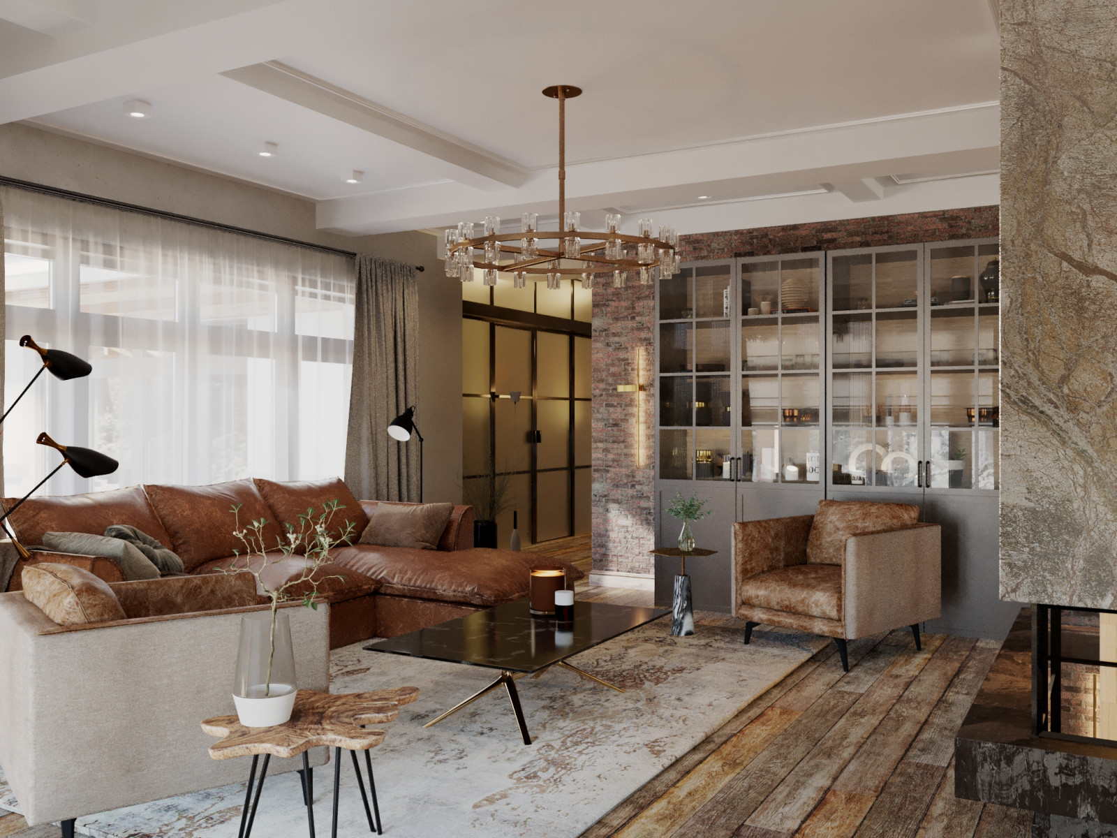 Дизайн проект интерьера загородного дома 850 м2