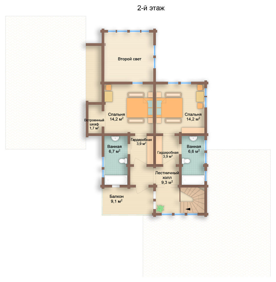 Дом из клеёного бруса Cubism Style 190