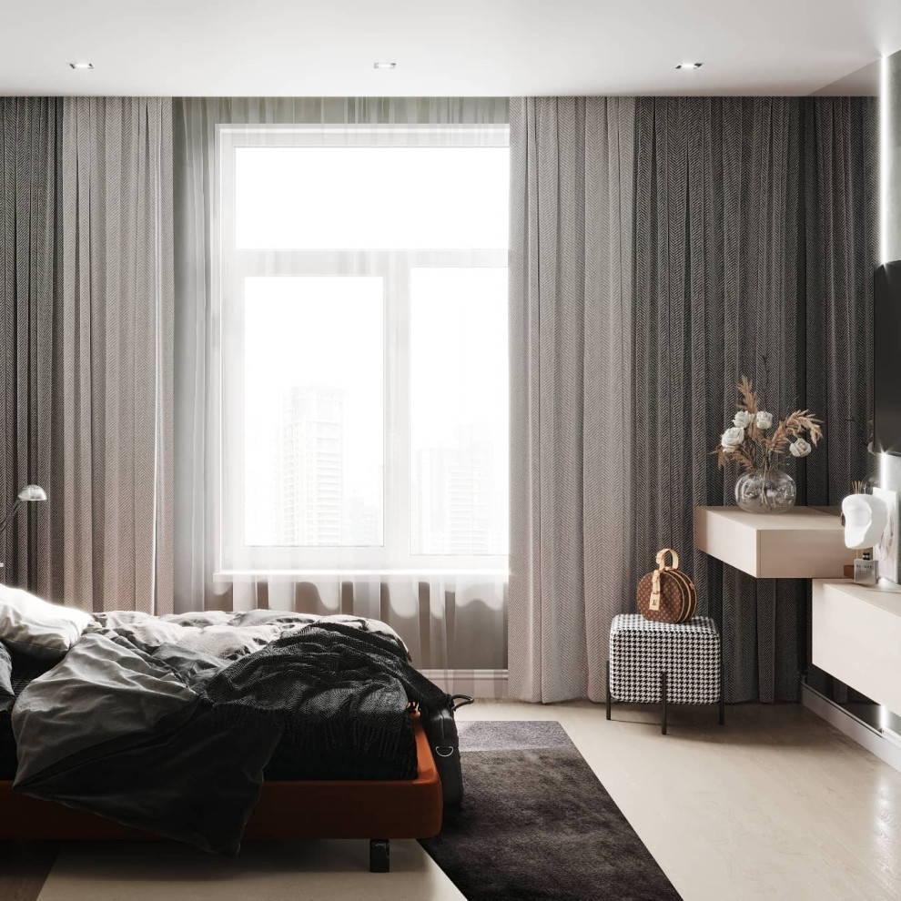 Обложка проекта: Визуализация проекта 3-х комнатной квартиры в городе Нур-Султан