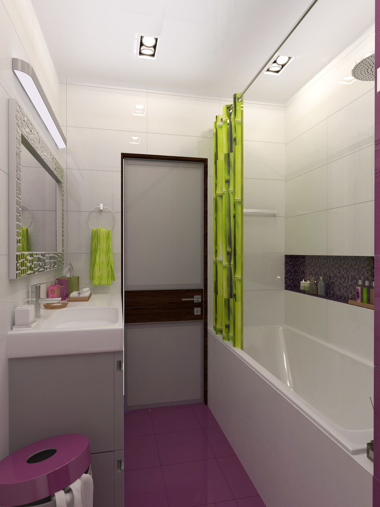 Дизайн-проект квартиры-студии c яркими акцентами для молодой, современной девушк