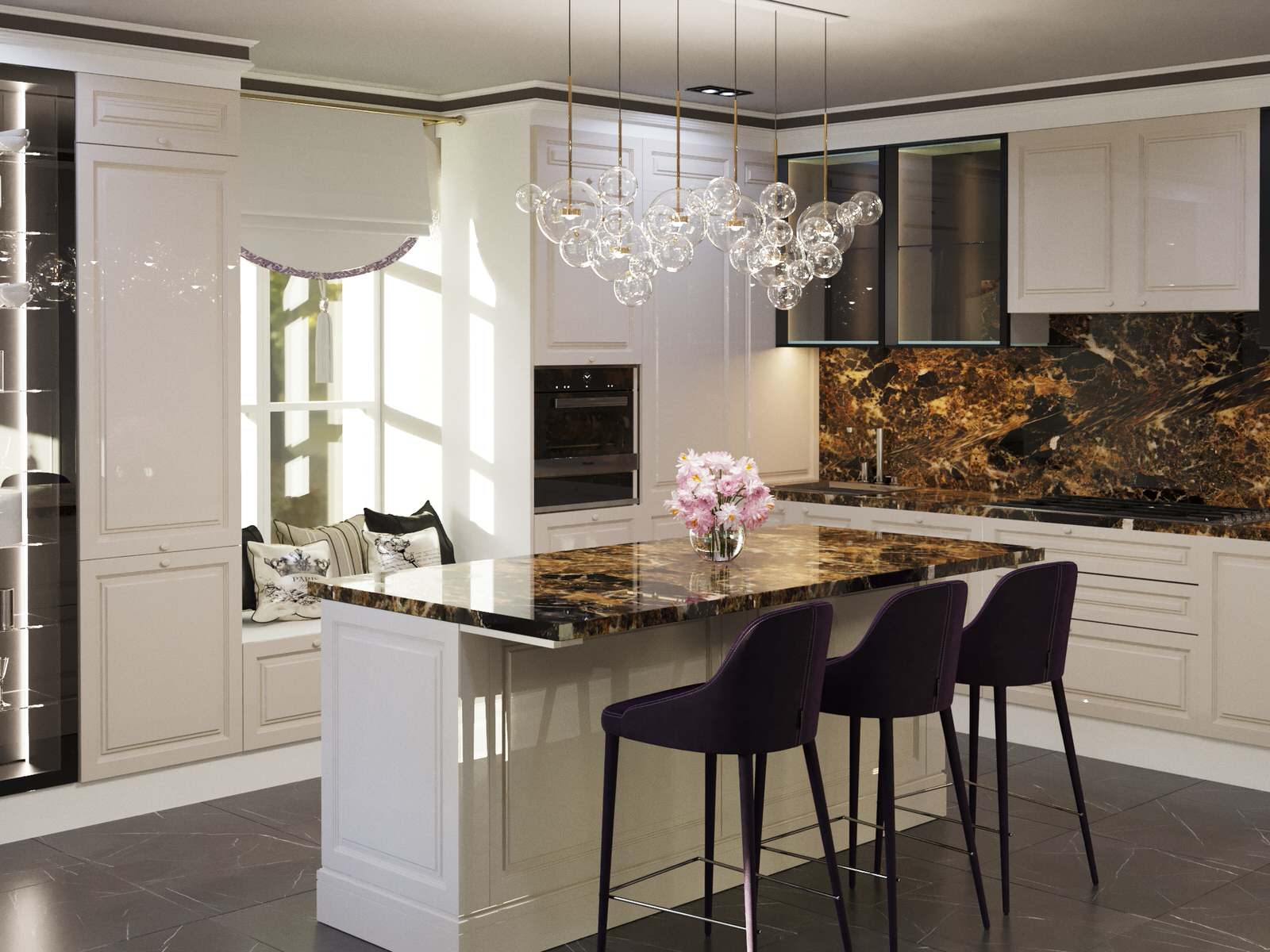 Обложка проекта: Кухня с видом на сад.