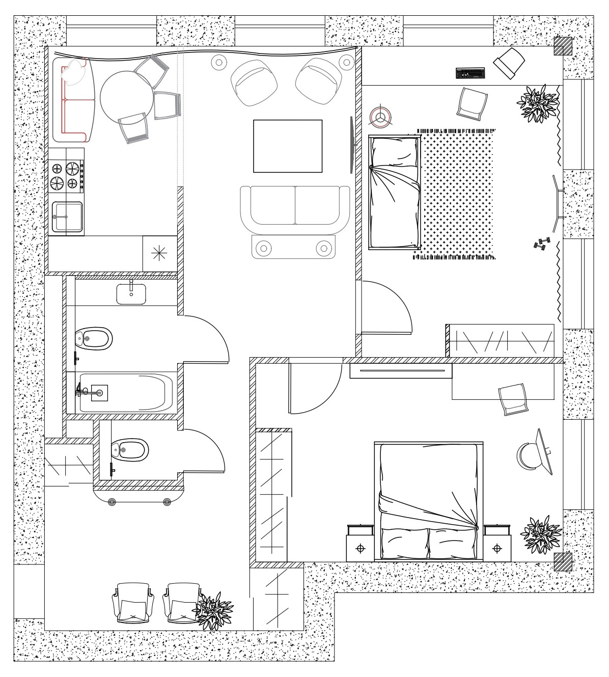 Поиск планировки: «Евротрешка» 75 кв.м под сдачу